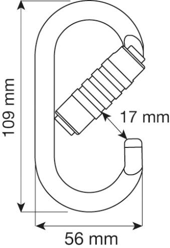 OVAL PRO 3LOCK - MOUSQUETON