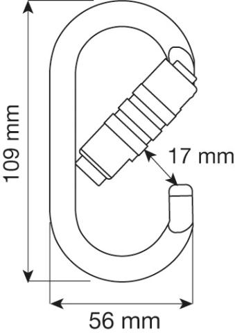 OVAL PRO 2LOCK - MOUSQUETON