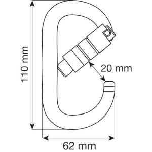 OVAL XL 2LOCK - MOUSQUETON